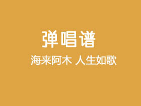 海来阿木《人生如歌》吉他谱G调吉他弹唱谱