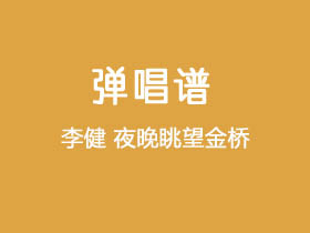 李健《夜晚眺望金桥》吉他谱C调吉他弹唱谱