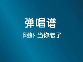 阿虾《当你老了》吉他谱C调吉他弹唱谱