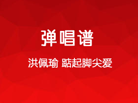 洪佩瑜《踮起脚尖爱》吉他谱G调吉他弹唱谱