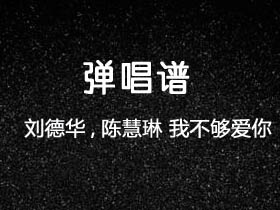 刘德华,陈慧琳 《我不够爱你》吉他谱C调吉他弹唱谱