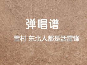 雪村《东北人都是活雷锋》吉他谱A调吉他弹唱谱