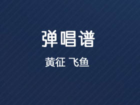 黄征《飞鱼》吉他谱G调吉他弹唱谱