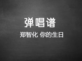 郑智化《你的生日》吉他谱G调吉他弹唱谱