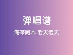 海来阿木《老天老天》吉他谱C调吉他弹唱谱