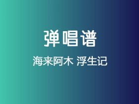 海来阿木《浮生记》吉他谱C调吉他弹唱谱